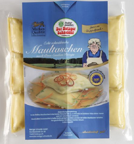 Verpackung Maultaschen „Oma Emilies“