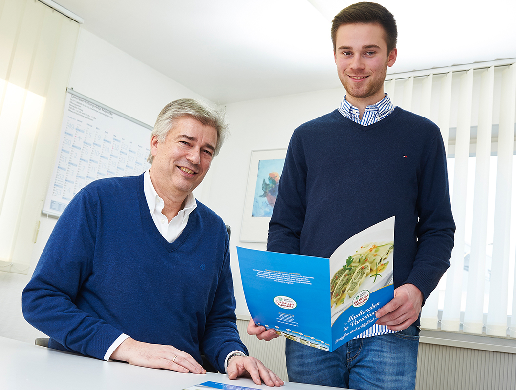 Geschäftsführer Wolfgang Schneider mit seinem Sohn Kevin